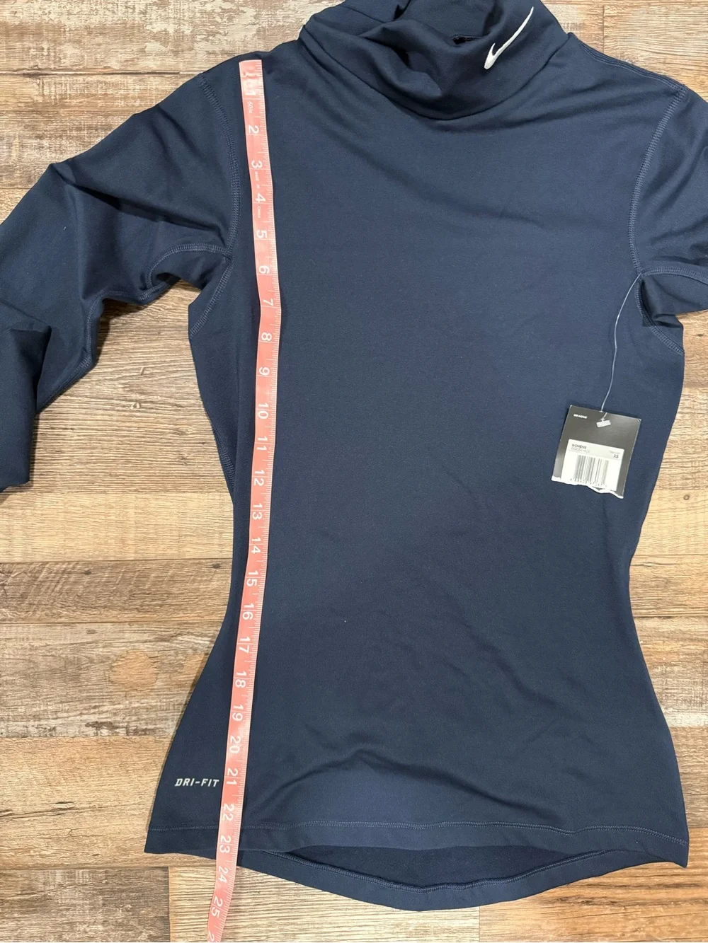 Nike Dri-Fit Navy Blue Mock Neck Long Sleeve Shirt NWT Size XS